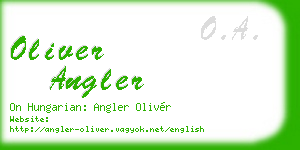 oliver angler business card